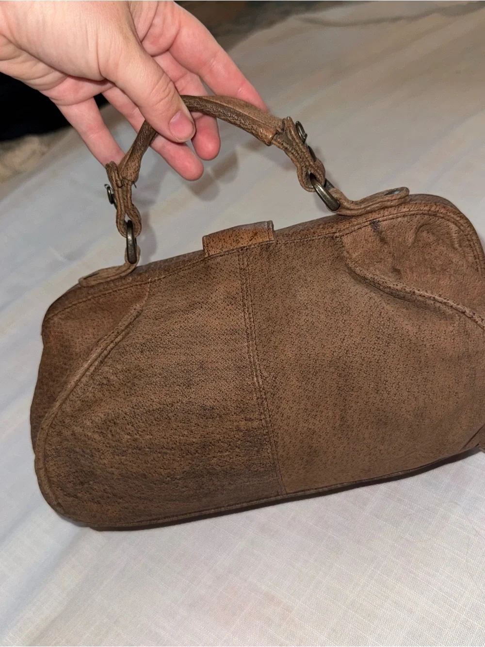 Y2K Vintage leather Adventure Bound handbag with strap